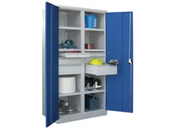 systeemkast,HxBxD 1950x1040x630mm,6xStalen bodem,RAL7035,front RAL7016