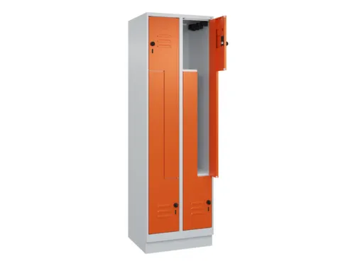 Z-garderobekast,HxBxD 1950x600x500mm,vak B 150/300mm,draaigrendel