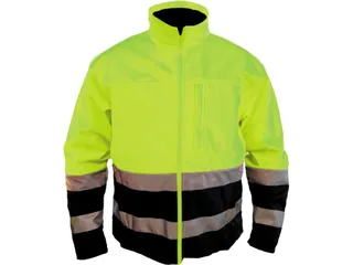 M-Wear 1300 softshell jas Fluo Geel Marine Blauw Maat 3XL - 2