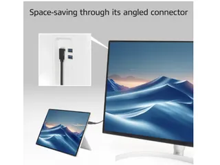 Kabel ACT USB-C standaard naar USB-C hoek boven/beneden 10Gbps 2m - 3