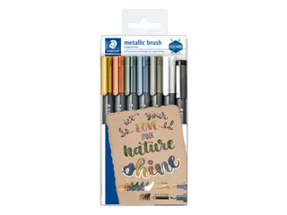 Brushpen Staedtler 8321 metallic etui à 7 kleuren - 1