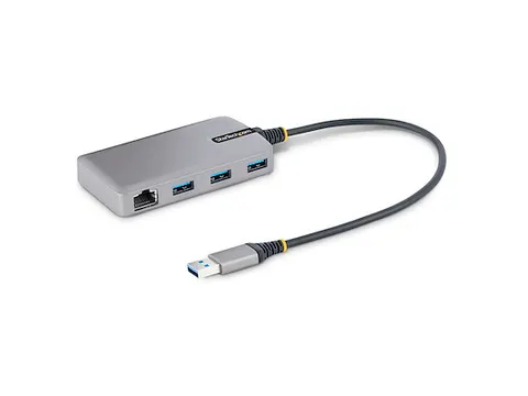 3-Port USB Hub met Ethernet, 3x USB-A, Gigabit Ethernet (RJ-45)