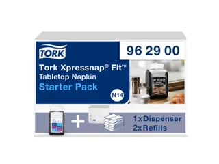 Tork 962900 Startpakket Xpressnap Fit Tabletop Dispenser N14 Zwart - 1