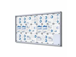 Vitrinekast Mededelingenbord 24x A4 met schuifdeuren