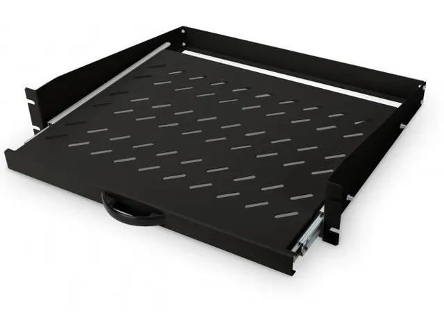 Uittrekbaar legbord voor vaste inbouw 88x483x352mm tot 30kg Zwart