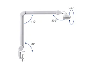 Werkpleklamp MAUL Intro LED tafelklem dimbaar wit - 12