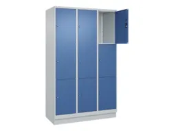 lockerkast,HxBxD 1950x1200x500mm,3x3vakken,vak B 400mm,cil.-slot