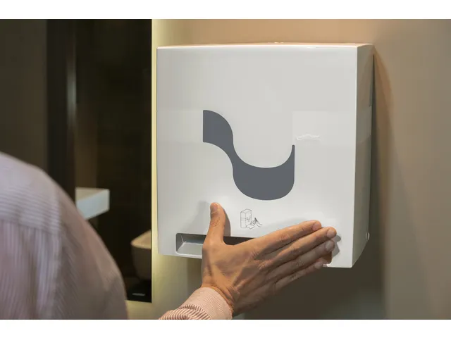 Handdoekautomaat Celtex Megamini E-Control wit automatisch