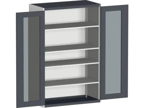 systeemkast,HxBxD 2000x1300x650mm,4xStalen bodem,5-punts sluitsysteem