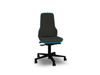 Neon 2 Werkplaatsstoel 9573 Wielen Pur Zwart Flexband Blauw 450-620mm
