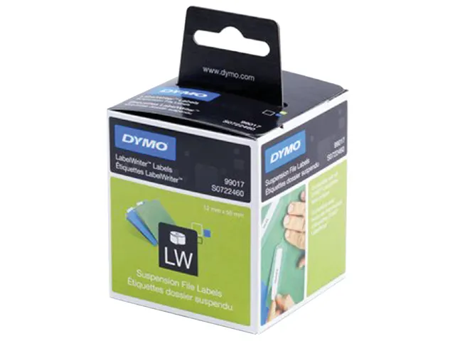 Etiket Dymo 99017 Labelprint Hangmapruiter 12x50mm S0722460