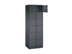 lockerkast,HxBxD 1950x620x500mm,2x6vakken,cil.-slot,sokkel