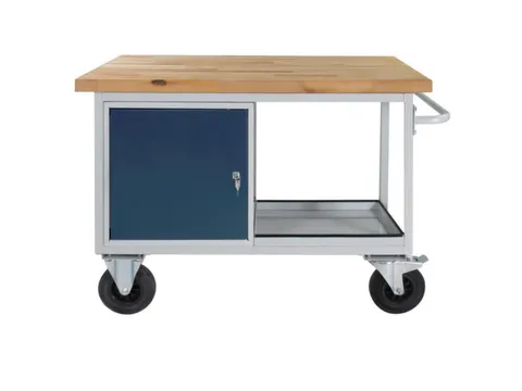 werkbank,verrijdbaar,HxBxD 840x1300x600mm,beukblad,draagverm. 500kg