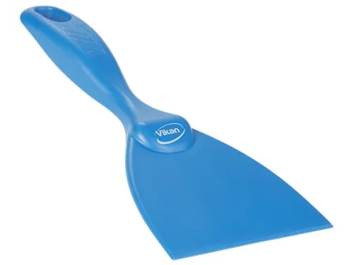 Vikan 40633 Hygiene Handschraper Recht 102mm Metaaldetecteerbaar Blauw