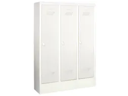 lockerkast v. kinderen,HxBxD 1300x780x300mm,3vak,RAL7035,front RAL5012
