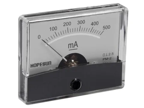 Analoge Paneelmeter Voor DC Stroommetingen 500mA CC / 60x47mm