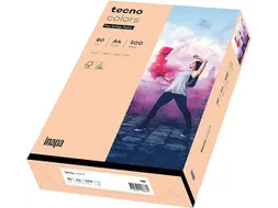 Inapa Tecno colors Gekleurd papier A4 Zalm Roze 80 gram 500 vel