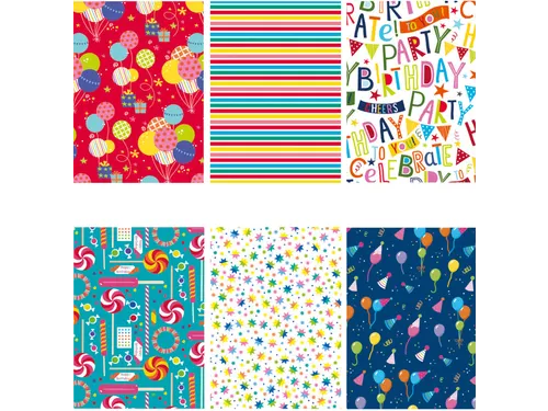 Inpakpapier IG Group Party 200x70cm assorti