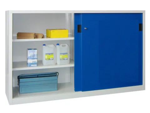 schuifdeurkast,HxBxD 1200x2000x500mm,RAL7035,front RAL7035