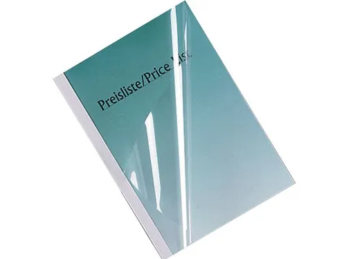 Thermische Omslag Gbc A4 1.5mm Transparant/wit 100stuks