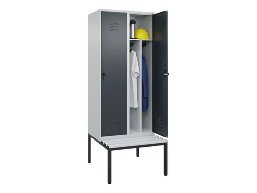 locker voor scheiding van kleding,HxBxD 2120x800x815mm,2vak