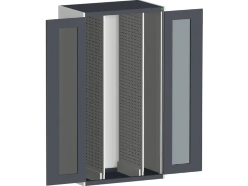 verticale kast,HxBxD 2000x1050x650mm,vensterdeur,2uittrekwanden