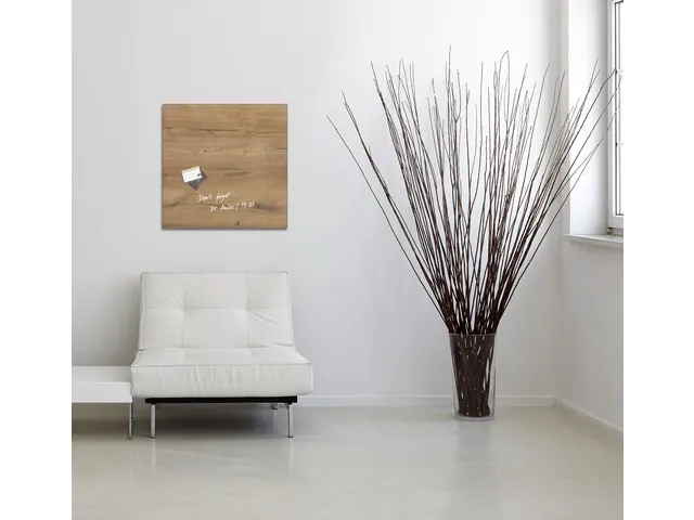 Glas/magneetbord Sigel Artverum 48x48 Natural Wood