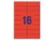 Gekleurde Etiketten 105x37mm Fluor Rood 42317