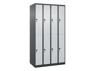 dubbeldekse locker,HxBxD 1850x1000x500mm,4x2vak.,vak B 250mm - 1