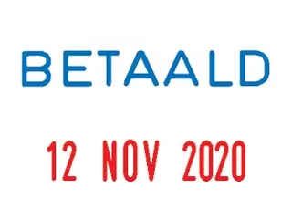 Colop Tekststempel met Datum Mini-Dater Betaald Rood Blauw - 2