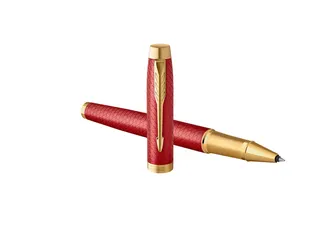 Rollerpen Parker IM Premium Red Lacquer GT Fijn Zwarte inkt - 5
