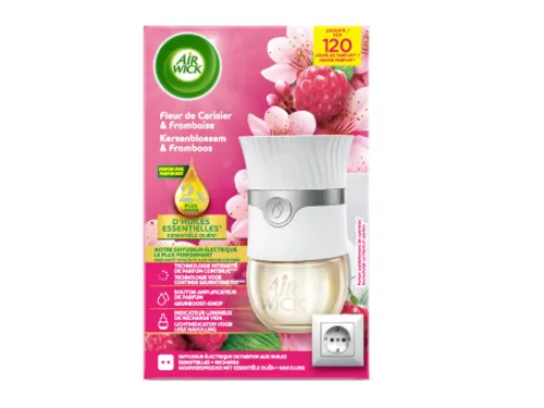 Luchtverfrisser AirWick Electrical Kersenbloesem Framboos Starter Kit