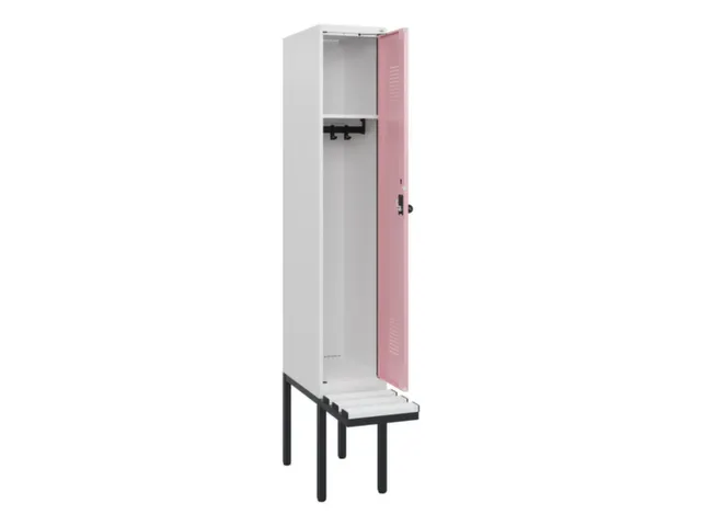 locker met bank,HxBxD 1950x300x815mm,1vak,vak B 300mm,draaigrendel