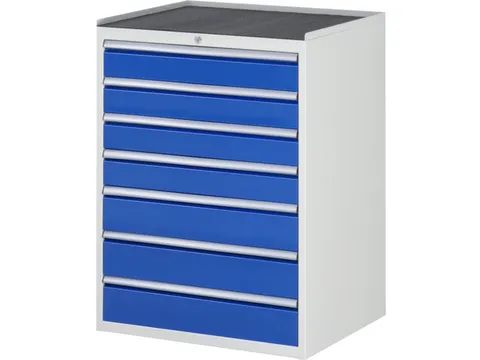 ladekast 1035x770x650mm 7laden cilinderslot RAL7035 RAL5010 metaal