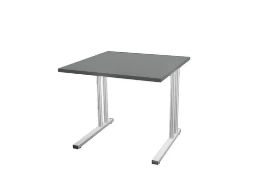 In hoogte verstelbaar bureau,HxBxD 720-840x800x800mm,MS-donkergrijs