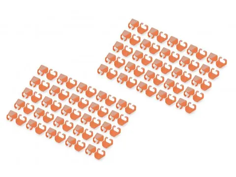 Clips couleur pour câbles RJ45 Orange 100 pièces
