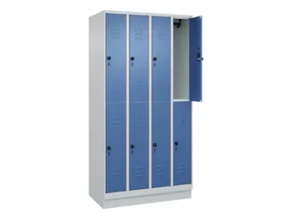 dubbeldekse locker,HxBxD 1950x1000x500mm,4x2vak.,vak B 250mm - 2