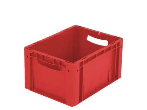 Euronorm Stapelkrat Pp 220x400x300mm Wanden/bodem Gesloten Rood 21l