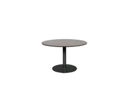 Linesto Vergadertafel Vaste Hoogte 120cm Rond Logan Eiken 25mm Zwart