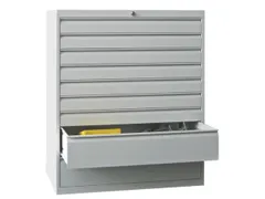 ladekast HxBxD 1200x1023x600mm 9laden slot RAL7035 front RAL5012