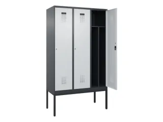 locker voor scheiding van kleding,HxBxD 2120x1200x500mm,3vak - 1