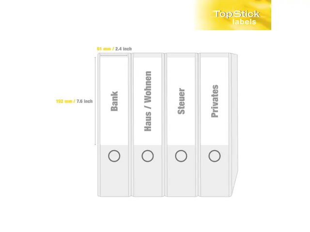 Ordner Rugetiketten Breed 192x61mm Wit permanent klevend 400 stuks