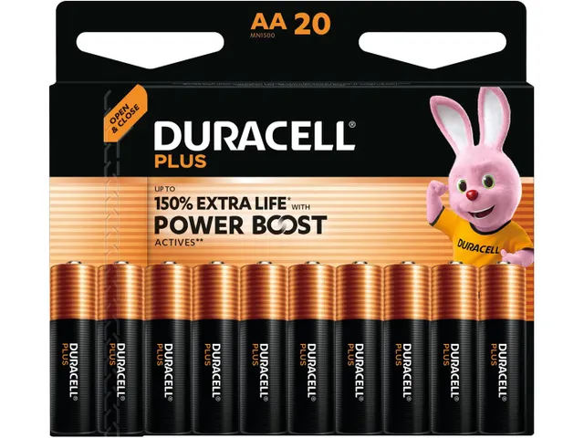 Batterij Duracell Plus Powerboost AA 20 stuks