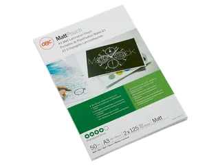 Lamineerhoes mat A3 250 micron (2x125 micron), pak van 50 stuks - 1