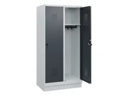 schoollocker,HxBxD 1630x800x500mm,2vak,vak B 400mm,draaigrendel,sokkel