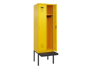 locker met bank,HxBxD 2120x600x815mm,2vak,vak B 300mm,cilinderslot - 1