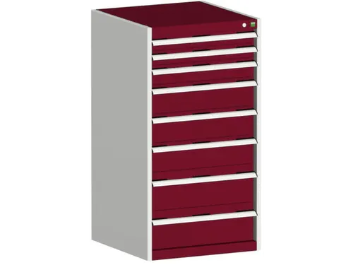 ladekast HxBxD 1200x650x650mm 8laden romp RAL7035 front RAL3004