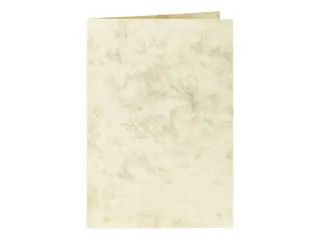 Correspondentiekaart Papicolor dubbel 105x148mm marmer ivoor pak 6 st - 1