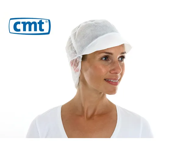 PPnw pet / klep XL haaropvang wit 'snood cap' 1000 Stuks