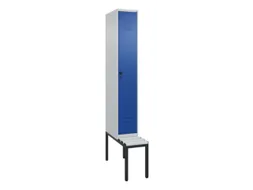locker met bank,HxBxD 2120x300x815mm,1vak,vak B 300mm,draaigrendel